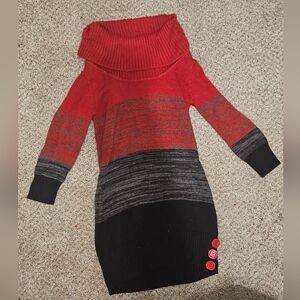 Kids Medium My Michelle Black and Red Sweater Dress